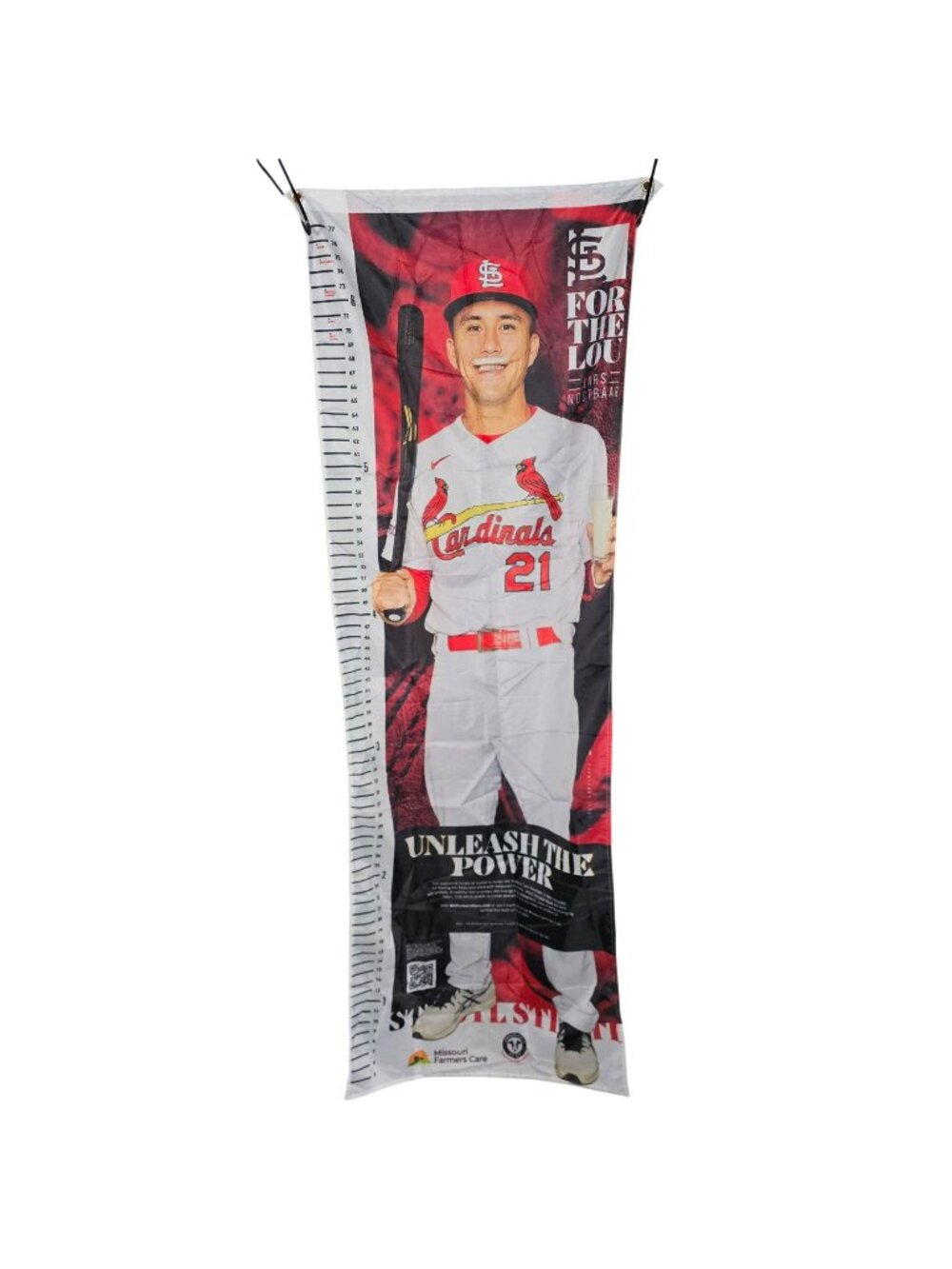 Lars Nootbaar #21 St. Louis Cardinals Growth Chart Wall Banner 27x74" Milk SGA